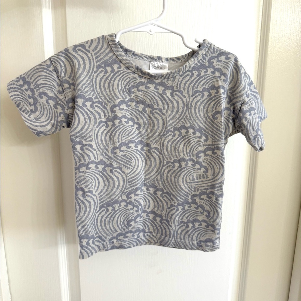 Shop Sova Wave Pattern Kids Shirt